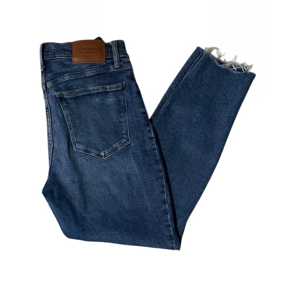 Lucky Brand Bridgette Skinny Jeans Women 10 X 30 Blue Denim High-Rise Frayed Hem - Picture 4 of 11